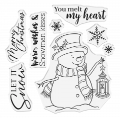 Clear Stamps - Cute Christmas Characters - Snowman Kisses