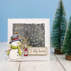 Clear Stamps - Cute Christmas Characters - Snowman Kisses