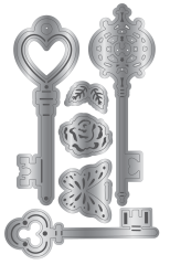 Metal Die - Create-a-Card Dies - Tales of Wonderland - Ornate Keys