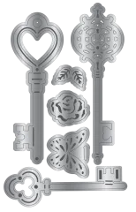 Metal Die - Create-a-Card Dies - Tales of Wonderland - Ornate Keys