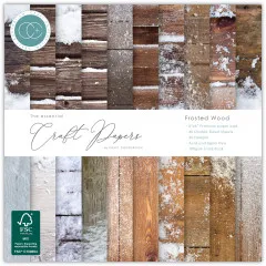 Essential Craft Papers - 6x6 Paper Pad - Frosted Wood