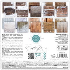 Essential Craft Papers - 6x6 Paper Pad - Frosted Wood