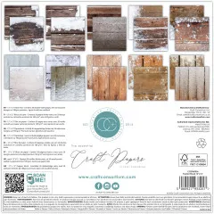 Essential Craft Papers - 12x12 Paper Pad - Frosted Wood