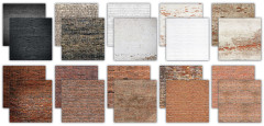 Essential Craft Papers - 6x6 Paper Pad - Brick Textures 2