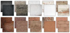 Essential Craft Papers - 6x6 Paper Pad - Brick Textures 2