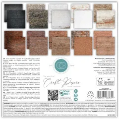 Essential Craft Papers - 6x6 Paper Pad - Brick Textures 2