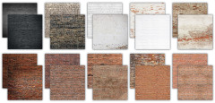 Essential Craft Papers - 12x12 Paper Pad - Brick Textures 2