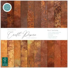 Essential Craft Papers - 12x12 Paper Pad - Rust Textures