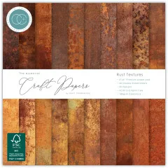 Essential Craft Papers - 6x6 Paper Pad - Rust Textures