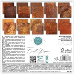 Essential Craft Papers - 6x6 Paper Pad - Rust Textures