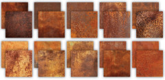 Essential Craft Papers - 12x12 Paper Pad - Rust Textures