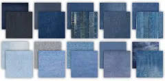 Essential Craft Papers - 6x6 Paper Pad - Denim Textures