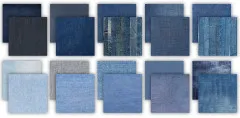 Essential Craft Papers - 12x12 Paper Pad - Denim Textures