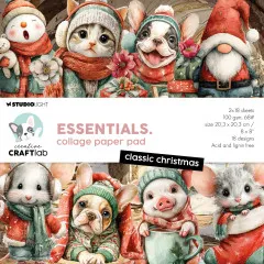 Studio Light - 8x8 Collage Paper Pad - Classic Christmas