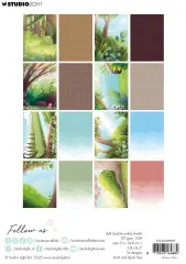 Studio Light - A5 Designer Paper Pad - Green Forest