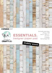Studio Light - A5 Designer Paper Pad - Friendz - Shabby Wood