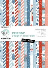 Studio Light - A5 Designer Paper Pad - Friendz - Hello Winter