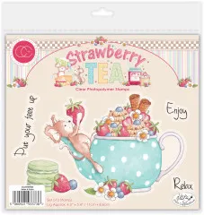 Clear Stamps - Strawberry Tea - Relax & Enjoy