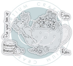 Clear Stamps - Strawberry Tea - Relax & Enjoy