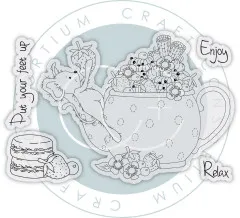 Clear Stamps - Strawberry Tea - Relax & Enjoy
