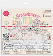 Clear Stamps - Strawberry Tea - Relax & Enjoy