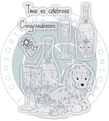 Clear Stamps - Strawberry Tea - Celebrate