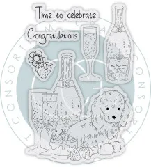 Clear Stamps - Strawberry Tea - Celebrate
