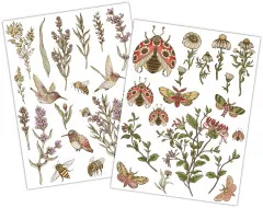 Premium Rub-On Transfers Set - Vintage Summer by Olena Kovalova
