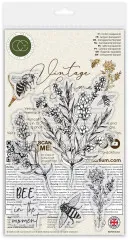 Clear Stamps - Vintage Summer - Bee & Lavender by Olena Kovalova