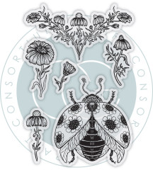 Clear Stamps - Vintage Summer - Ladybug & Daisy by Olena Kovalova