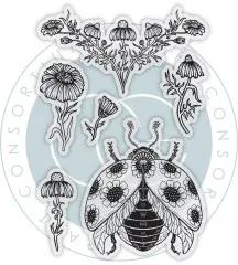 Clear Stamps - Vintage Summer - Ladybug & Daisy by Olena Kovalova