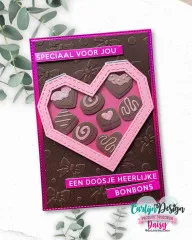 CarlijnDesign Cutting Dies - Heart Bonbon box by DaisCreaPlace