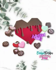 CarlijnDesign Cutting Dies - Heart Bonbon box by DaisCreaPlace