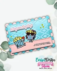 CarlijnDesign Clear Stamps - Popcorn Party by DaisCreaPlace