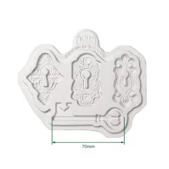 Katy Sue Designs - Silicone Mould - Locks and Key