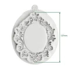 Katy Sue Designs - Silicone Mould - Large Oval Vintage Frame