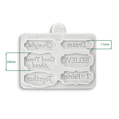 Katy Sue Designs - Silicone Mould - Believers Mini Plaques