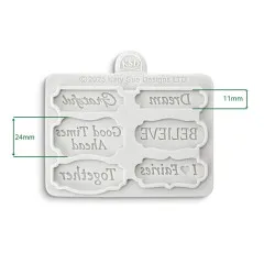 Katy Sue Designs - Silicone Mould - Believers Mini Plaques
