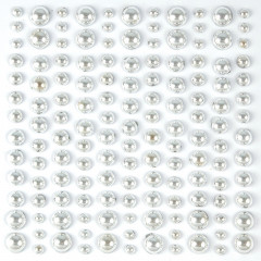 Adhesive Pearls - Silver