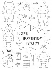 Janes Doodles Clear Stamp Set - Its Your Day