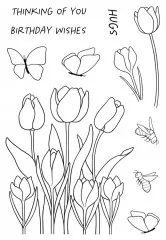 Janes Doodles Clear Stamp Set - Tulip & Crocus