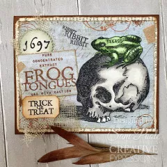 Clear Stamps - Designs by Sam Poole - Halloween Frogs