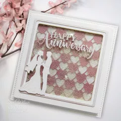 Craft Dies - Sue Wilson - Background Collection - Checkered Heart