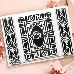 Metal Cutting Die - Art Deco Collection - Fan Background