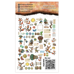 Übersicht aller 76 vorgestanzten Ephemera Stanzteile von Creative Ember Designs