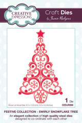 Craft Dies - Jamie Rodgers - Swirly Snowflake Tree