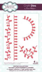 Craft Dies - Jamie Rodgers - Holiday Lights Border & Corner Craft Dies - Jamie Rodgers - Holiday Lights Border & Corner