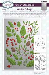 Creative Expressions - Companion Colouring Stencil - Winter Foliage