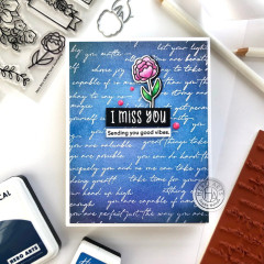 Hero Art Cling Stamp - From The Vault Spring - Positive Script Bold Prints