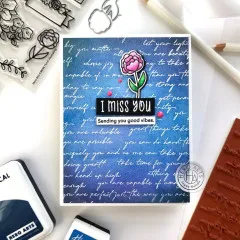 Hero Art Cling Stamp - From The Vault Spring - Positive Script Bold Prints
